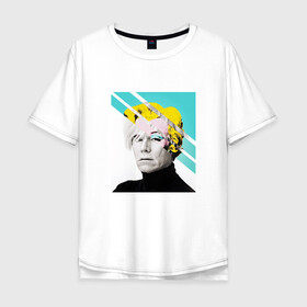 Мужская футболка хлопок Oversize с принтом Энди Уорхол | Andy Warhol в Санкт-Петербурге, 100% хлопок | свободный крой, круглый ворот, “спинка” длиннее передней части | andy warhol | художник | энди уорхол