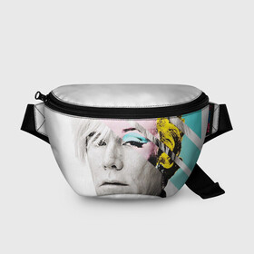 Поясная сумка 3D с принтом Энди Уорхол | Andy Warhol в Санкт-Петербурге, 100% полиэстер | плотная ткань, ремень с регулируемой длиной, внутри несколько карманов для мелочей, основное отделение и карман с обратной стороны сумки застегиваются на молнию | andy warhol | художник | энди уорхол