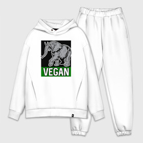 Мужской костюм хлопок OVERSIZE с принтом Vegan Elephant в Санкт-Петербурге,  |  | elephant | green | greenpaece | nature | sport | vegan | yoga | веган | вегетарианец | гринпис | еда | животные | жизнь | здоровье | зеленый | йога | мир | овощи | пища | планета | природа | растение | слон | спорт | тело | фрукты