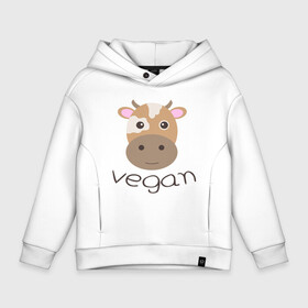 Детское худи Oversize хлопок с принтом Vegan Cow в Санкт-Петербурге, френч-терри — 70% хлопок, 30% полиэстер. Мягкий теплый начес внутри —100% хлопок | боковые карманы, эластичные манжеты и нижняя кромка, капюшон на магнитной кнопке | cow | green | greenpaece | nature | sport | vegan | yoga | веган | вегетарианец | гринпис | еда | животные | жизнь | здоровье | зеленый | йога | корова | мир | овощи | пища | планета | природа | растение | спорт | тело | фрукты