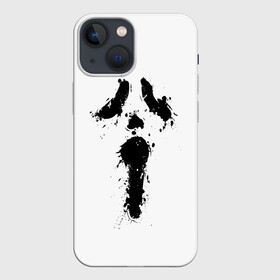 Чехол для iPhone 13 mini с принтом Крик   Ghost Face в Санкт-Петербурге,  |  | chill kill | dbd | ghost face | horror | scary movie | scream | scream mask | wasup | wazap | wazup | whats up | вазап | васап | краска | крик | маска крика | очень страшное кино | призрачное лицо | пятна | страшное кино | телефон | триллер | ужа