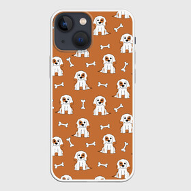 Чехол для iPhone 13 mini с принтом Пёс и кость в Санкт-Петербурге,  |  |  кость |  питомец | домашнее животное | кости | косточка | косточки | любителям собак | пёс | пёсик | пёсики | псы | собака | собаки | собачка | собачки | узор | щенки | щенок