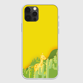 Чехол для iPhone 12 Pro Max с принтом Милый жираф в кактусах в Санкт-Петербурге, Силикон |  | животные | жираф | кактусы | лето | листва | милые | мультик | солнечный | яркий