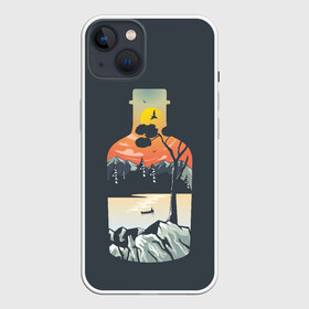 Чехол для iPhone 13 с принтом Философия в Санкт-Петербурге,  |  | Тематика изображения на принте: бутылка | горы | закат | пейзаж | природа | философия | япония