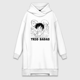 Платье-худи хлопок с принтом TRIO BADAS One Piece в Санкт-Петербурге,  |  | anime | manga | monkey d. luffy | one piece | vinsmoke sanji | zoro roronoa | аниме | большой куш | ван пис | винсмок санджи | вон пис | король пиратов | луфи | луффи | манга | манки д. луффи | пират | ророноа зоро | соломенная шляпа