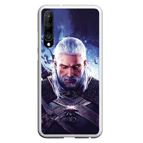 Чехол для Honor P30 с принтом THE WITCHER / GERALT OF RIVIA в Санкт-Петербурге, Силикон | Область печати: задняя сторона чехла, без боковых панелей | the witcher | ведьмак | геральт | зе витчер | игра | компьютерная игра