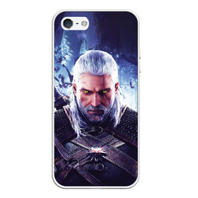 Чехол для iPhone 5/5S матовый с принтом THE WITCHER / GERALT OF RIVIA в Санкт-Петербурге, Силикон | Область печати: задняя сторона чехла, без боковых панелей | the witcher | ведьмак | геральт | зе витчер | игра | компьютерная игра