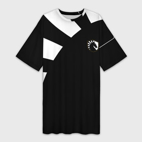 Платье-футболка 3D с принтом Team Liquid Black (Jersey pro 2022 23) в Санкт-Петербурге,  |  | 0x000000123 | csgo | dota | jersey | liquid | джерси | жидкие | ксго