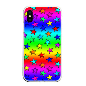 Чехол для iPhone XS Max матовый с принтом Радужные звезды в Санкт-Петербурге, Силикон | Область печати: задняя сторона чехла, без боковых панелей | baby | children | girl | gradient | kids | neon | rainbow | space | stars | градиент | девчачие | девчачье | детские | детский рисунок | звездочки | звезды | космос | красочные | малышам | неоновые | ночные | радуга | разноцветные