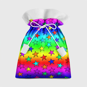 Подарочный 3D мешок с принтом Радужные звезды в Санкт-Петербурге, 100% полиэстер | Размер: 29*39 см | baby | children | girl | gradient | kids | neon | rainbow | space | stars | градиент | девчачие | девчачье | детские | детский рисунок | звездочки | звезды | космос | красочные | малышам | неоновые | ночные | радуга | разноцветные
