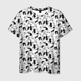 Мужская футболка 3D с принтом Коровы в Санкт-Петербурге, 100% полиэфир | прямой крой, круглый вырез горловины, длина до линии бедер | cow | бык | корова | коровка | коровы | скот | теленок | телята