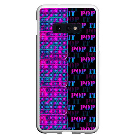 Чехол для Samsung S10E с принтом POP it NEON в Санкт-Петербурге, Силикон | Область печати: задняя сторона чехла, без боковых панелей | neon | pop it | антистресс | игрушка | неон | поп ит | пузырчатая плёнка | пупырка