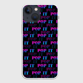 Чехол для iPhone 13 mini с принтом POP it НАДПИСИ в Санкт-Петербурге,  |  | Тематика изображения на принте: pop it | антистресс | игрушка | поп ит | пузырчатая плёнка | пупырка