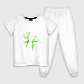 Детская пижама хлопок с принтом Мы вместе в Санкт-Петербурге, 100% хлопок |  брюки и футболка прямого кроя, без карманов, на брюках мягкая резинка на поясе и по низу штанин
 | Тематика изображения на принте: гармония | гармония с природой | дерево | люди | планета | растения | чистая планета | экология