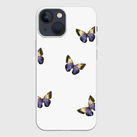 Чехол для iPhone 13 mini с принтом Бабочки акварелью в Санкт-Петербурге,  |  | акварель | бабочка | крылья | насекомое | рисунок