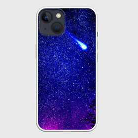 Чехол для iPhone 13 с принтом ПОЛЁТ КОМЕТЫ в Санкт-Петербурге,  |  | вселенная | звёзды | комета | млечныйпуть | небо | ночь | сияние