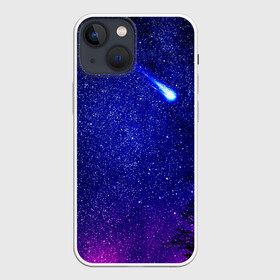Чехол для iPhone 13 mini с принтом ПОЛЁТ КОМЕТЫ в Санкт-Петербурге,  |  | вселенная | звёзды | комета | млечныйпуть | небо | ночь | сияние