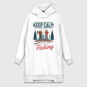 Платье-худи хлопок с принтом Keep calm and go fishing в Санкт-Петербурге,  |  | fish | fisherman | fishermen | fishing | keep calm and go fishing | для рыбака | отдых | природа | рыба | рыбак | рыбаку | рыбалка | рыбацкая | туризм | туристические