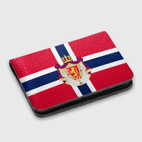 Картхолдер с принтом с принтом Норвегия | Флаг и герб Норвегии в Санкт-Петербурге, натуральная матовая кожа | размер 7,3 х 10 см; кардхолдер имеет 4 кармана для карт; | герб | герб норвегии | корона | красный | лев | линии | норвегии | норвегия | синий | топор | флаг | флаг норвегии | щит