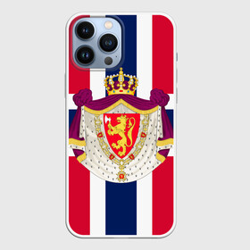 Чехол для iPhone 13 Pro Max с принтом Норвегия | Флаг и герб Норвегии в Санкт-Петербурге,  |  | герб | герб норвегии | корона | красный | лев | линии | норвегии | норвегия | синий | топор | флаг | флаг норвегии | щит
