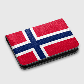 Картхолдер с принтом с принтом Норвегия | Флаг Норвегии в Санкт-Петербурге, натуральная матовая кожа | размер 7,3 х 10 см; кардхолдер имеет 4 кармана для карт; | красный | линии | норвегии | норвегия | синий | флаг | флаг норвегии