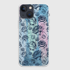 Чехол для iPhone 13 mini с принтом Темные розы   в стиле Гранж в Санкт-Петербурге,  |  | grunge | вампирский | гранж | графика | графический | потертый | розочки | розы | темные | темный | цветочки | цветы