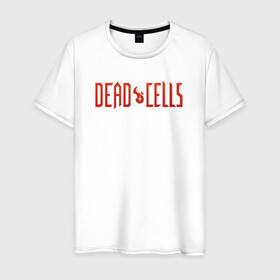 Мужская футболка хлопок с принтом Dead cells logo text в Санкт-Петербурге, 100% хлопок | прямой крой, круглый вырез горловины, длина до линии бедер, слегка спущенное плечо. | cell | cells | dead | dead cells | game | gamer | games | metroidvania | roguelike | игра | игры