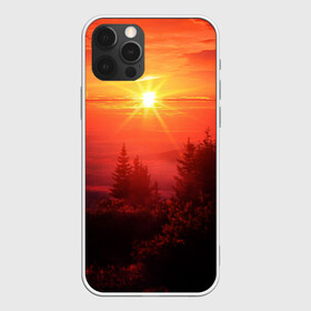 Чехол для iPhone 12 Pro Max с принтом УТРЕННИЙ РАССВЕТ НАД ОБЛАКАМИ в Санкт-Петербурге, Силикон |  | деревья | лес | лето | лучи | облака | рассвет | солнце | утро