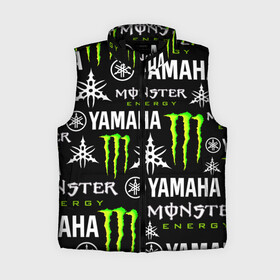 Женский жилет утепленный 3D с принтом YAMAHA X MONSTER  SPORT в Санкт-Петербурге,  |  | monster energy | motorcycle | yamaha | yzf r6 | байк | байкер | зеленый | монстер | мотоспорт | мототехника | мотоцикл | мотоциклист | скутер | энергетик. | ямаха