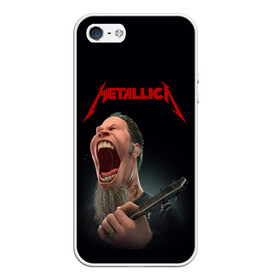 Чехол для iPhone 5/5S матовый с принтом James Alan Hetfield | METALLICA (Z) в Санкт-Петербурге, Силикон | Область печати: задняя сторона чехла, без боковых панелей | james alan hetfield | kurt kobein | metallica | rock | джеймс хэтфилд | курт кобейн | металика | металлика | рок | супер звезда