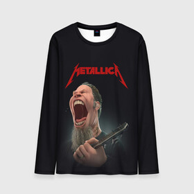 Мужской лонгслив 3D с принтом James Alan Hetfield | METALLICA (Z) в Санкт-Петербурге, 100% полиэстер | длинные рукава, круглый вырез горловины, полуприлегающий силуэт | james alan hetfield | kurt kobein | metallica | rock | джеймс хэтфилд | курт кобейн | металика | металлика | рок | супер звезда