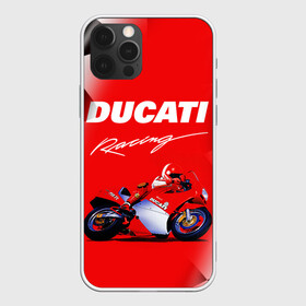 Чехол для iPhone 12 Pro с принтом DUCATI / ДУКАТИ / RACING в Санкт-Петербурге, силикон | область печати: задняя сторона чехла, без боковых панелей | ducati | motorcycle | motosport | racing | speed | sport | байк. | гонки | двигатель | дукати | мото | мотокросс | мотоспорт | мототриал | мотоцикл | скорость | спорт