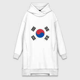 Платье-худи хлопок с принтом Корея | Корейский флаг в Санкт-Петербурге,  |  | буква | герб | знак | иероглифы | корейский | корейский флаг | корея | символ | символы | флаг | флаг кореи | эмблема | эмблемма