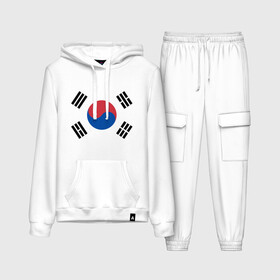 Женский костюм хлопок (с толстовкой) с принтом Корея | Корейский флаг в Санкт-Петербурге,  |  | буква | герб | знак | иероглифы | корейский | корейский флаг | корея | символ | символы | флаг | флаг кореи | эмблема | эмблемма