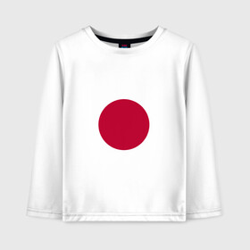 Детский лонгслив хлопок с принтом Япония | Японский флаг в Санкт-Петербурге, 100% хлопок | круглый вырез горловины, полуприлегающий силуэт, длина до линии бедер | буква | герб | знак | печать императора | символ | символы | флаг | флаг японии | эмблема | эмблемма | япония | японский флаг