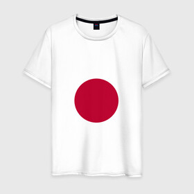 Мужская футболка хлопок с принтом Япония | Японский флаг в Санкт-Петербурге, 100% хлопок | прямой крой, круглый вырез горловины, длина до линии бедер, слегка спущенное плечо. | буква | герб | знак | печать императора | символ | символы | флаг | флаг японии | эмблема | эмблемма | япония | японский флаг