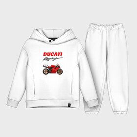 Детский костюм хлопок Oversize с принтом DUCATI   ДУКАТИ   MOTOSPORT в Санкт-Петербурге,  |  | ducati | motorcycle | motosport | racing | speed | sport | байк. | гонки | двигатель | дукати | мото | мотокросс | мотоспорт | мототриал | мотоцикл | скорость | спорт