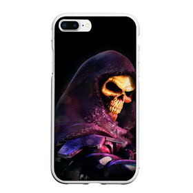 Чехол для iPhone 7Plus/8 Plus матовый с принтом Skeletor | Masters of the Universe (+спина)  (Z) в Санкт-Петербурге, Силикон | Область печати: задняя сторона чехла, без боковых панелей | Тематика изображения на принте: he man | logo | masters of the universe | she ra | skeletor | властелины вселенной | логип | лого | мульт | мультфильм | скелетор