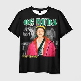 Мужская футболка 3D с принтом OG BUDA в Санкт-Петербурге, 100% полиэфир | прямой крой, круглый вырез горловины, длина до линии бедер | buda | og buda | ог буда | реп | репер