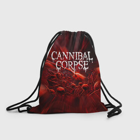 Рюкзак-мешок 3D с принтом Blood Cannibal Corpse | Труп Каннибала (Z) в Санкт-Петербурге, 100% полиэстер | плотность ткани — 200 г/м2, размер — 35 х 45 см; лямки — толстые шнурки, застежка на шнуровке, без карманов и подкладки | cannibal | cannibal corpse | corpse | death metal | deathgrind | алекс уэбстер | брутальный дэт метал | дэт метал | дэтграйнд | пол мазуркевич | роб барретт | труп каннибала