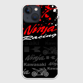 Чехол для iPhone 13 mini с принтом KAWASAKI NINJA   NINJA RACING в Санкт-Петербурге,  |  | Тематика изображения на принте: kawasaki | motorcycle | motosport | ninja | racing | speed | sport | байк | гонки | двигатель | кавасаки | мото | мотокросс | мотоспорт | мототриал | мотоцикл | нинзя. | скорость | спорт