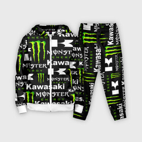 Детский костюм 3D с принтом KAWASAKI X MONSTER ENERGY в Санкт-Петербурге,  |  | kawasaki | monster energy | motorcycle | motosport | racing | speed | sport | байк | гонки | двигатель | кавасаки | монстер энерджи. | мото | мотокросс | мотоспорт | мототриал | мотоцикл | скорость | спорт