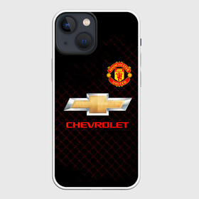 Чехол для iPhone 13 mini с принтом Манчестер сила в Санкт-Петербурге,  |  | manchester united | mu | англия | апл | манчестер | манчестер сила | манчестер юнайтед | мю | сетка | футбол | шевроле