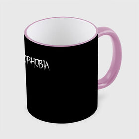 Кружка с полной запечаткой с принтом Phasmophobia logo в Санкт-Петербурге, керамика | ёмкость 330 мл | Тематика изображения на принте: horror | phasmophobia | игра | пхасмафобия | пхасмофобия | фазмофобия | фасмофобия | хоррор