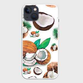 Чехол для iPhone 13 с принтом Кокосы в Санкт-Петербурге,  |  | coconut | fruit | nut | еда | кокос | орехи | плод | фрукты