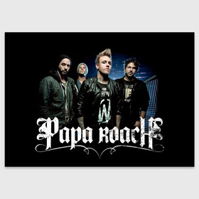 Поздравительная открытка с принтом Papa Roach band в Санкт-Петербурге, 100% бумага | плотность бумаги 280 г/м2, матовая, на обратной стороне линовка и место для марки
 | alternative | metall | music | papa roach | rock | альтернатива | джекоби шэддикс | джерри хортон | дэйв бакнер | металл | музыка | папа роач | папа роуч | папа таракан | рок | тобин эсперанс | тони палермо