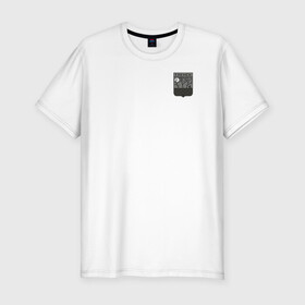 Мужская футболка хлопок Slim с принтом Герб города Тленск в Санкт-Петербурге, 92% хлопок, 8% лайкра | приталенный силуэт, круглый вырез ворота, длина до линии бедра, короткий рукав | бзсхднст | герб | сувенир | тлен | туризм