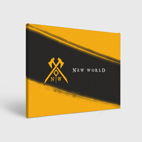 Холст прямоугольный с принтом New World - Brush в Санкт-Петербурге, 100% ПВХ |  | amazon | covenant | game | games | logo | marauders | new | new world | rpg | syndicate | world | амазон | ворлд | игра | игры | ковенанты | краска | лого | марадеры | мир | новый | нью | нью ворлд | рпг | синдикат