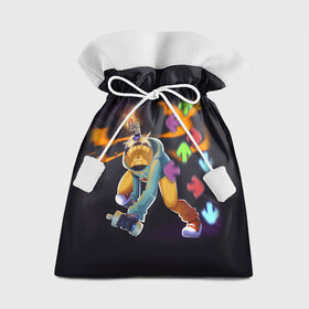 Подарочный 3D мешок с принтом Friday Night Funkin Whitty в Санкт-Петербурге, 100% полиэстер | Размер: 29*39 см | Тематика изображения на принте: fnf | friday night funkin | whitty | витти | игра | персонажи | уитти | фридей найт фанкин