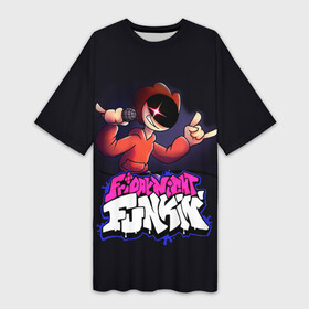 Платье-футболка 3D с принтом Friday Night Funkin  Пико в Санкт-Петербурге,  |  | fnf | friday night funkin | pico | игра | пико | фридей найт фанкин